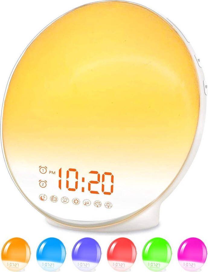 Eagle Electronics Eagle Wake up light – Wekkerradio – Nachtlamp – Bedlamp – Lichttherapielamp – Wit
