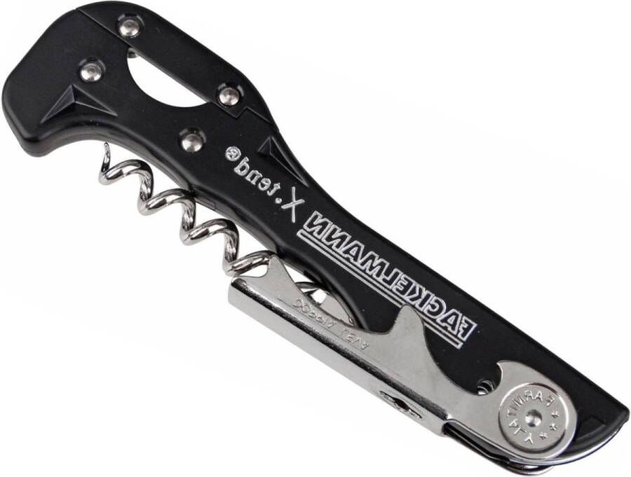 Walvis kurkentrekker X-TREND wijnflesopener met foliesnijder roestvrijstalen flesopener premium kwaliteit 1 stuk op kleur gesorteerd kurkentrekker wijn