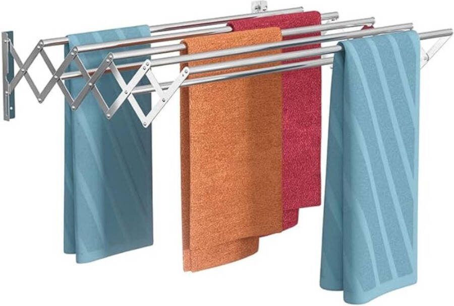 Wanddroogrek Inklapbaar Wall Drying Rack Wasdroogrek Hangend Wit