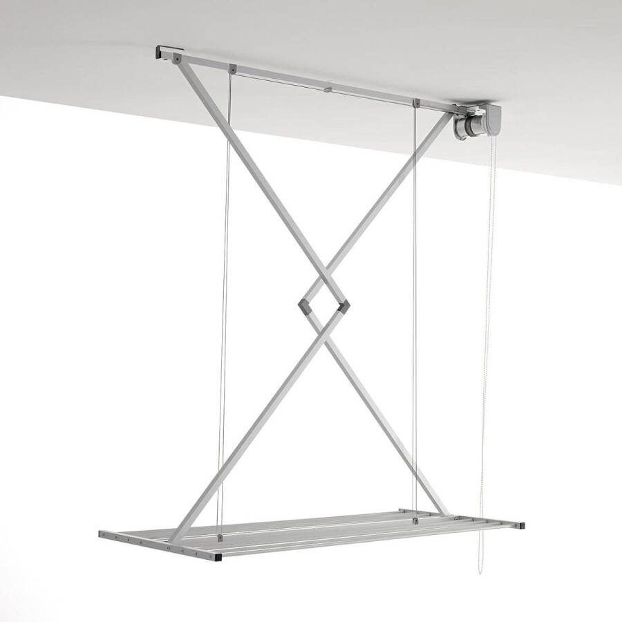 Wanddroogrek Mini Ruimtebesparend inklapbaar bevestiging plafond Grijs 150 Wanddroogrek