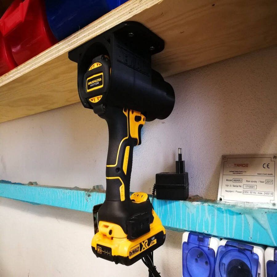 Wandhouder voor Makita Boormachines Zwart