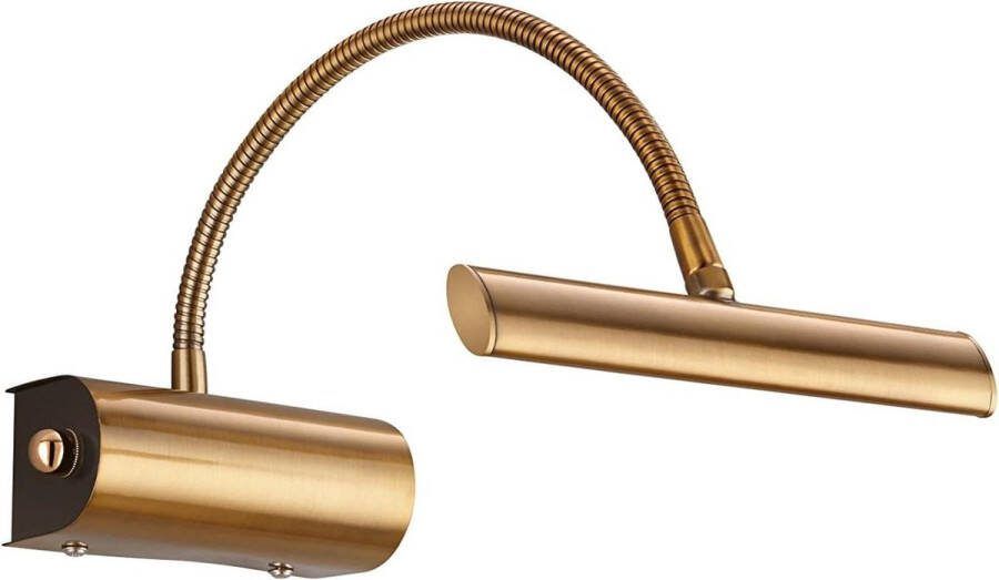 Wandlamp Curtis 279770104 Metaal Flexarm Dimmer Antiek Messing Wandverlichting voor Binnen Verstelbare Arm Moderne Stijl