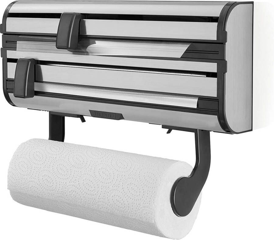 Wandrolhouder voor 3 rollen keukenrol Parat Royal 2.0 papierrolhouder met foliesnijder