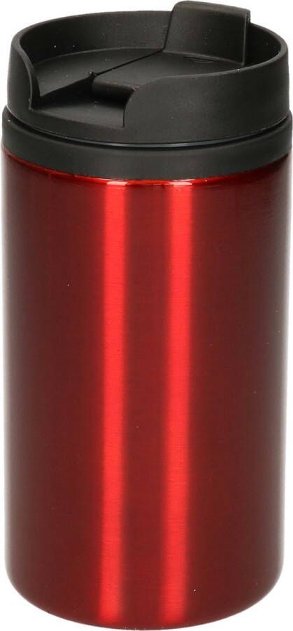 Merkloos Sans marque Warmhoudbeker metallic warm houd beker rood 320 ml RVS Isoleerbeker thermosbekers voor onderweg