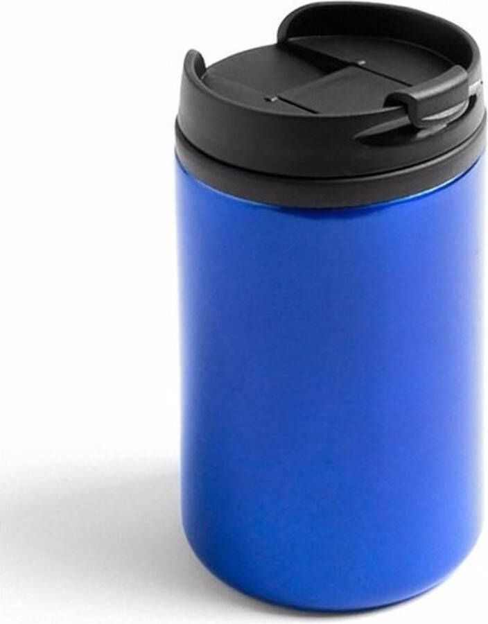 Warmhoudbeker warm houd beker metallic blauw 320 ml RVS Isoleerbeker thermosbekers voor onderweg