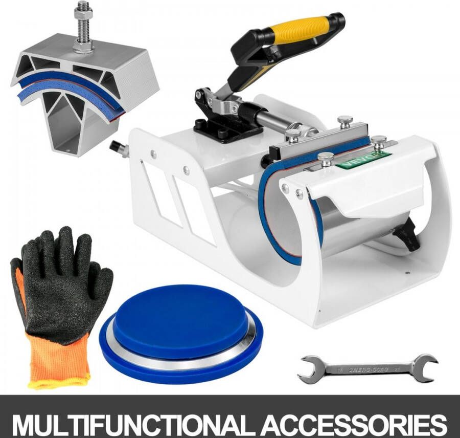 Warmte Persmachine Transferpers Hittepers 5 in 1 15 x 12 hittepers mokpers voor T-shirts hoeden borden kopjes etc