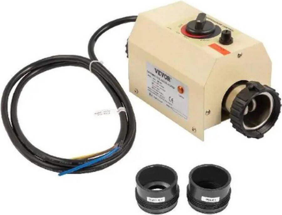 Warmtepomp Zwembad Warmtepomp + Tot 49 °C Zwembad Verwarmer Pool Heater 50mm Beige