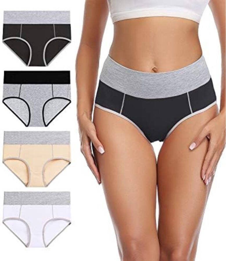 Wasbaar maandverband Wasbaar inlegkruisje Menstruatie ondergoed 4XL 4 stuks Veelkleurig