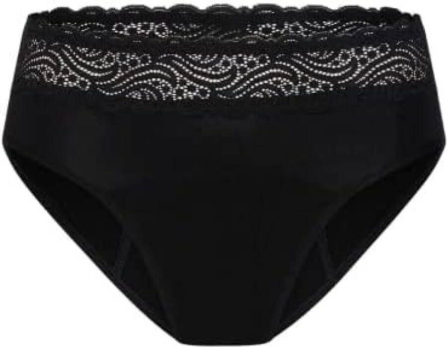 Wasbaar maandverband Wasbaar inlegkruisje Menstruatie ondergoed Size 36 Zwart