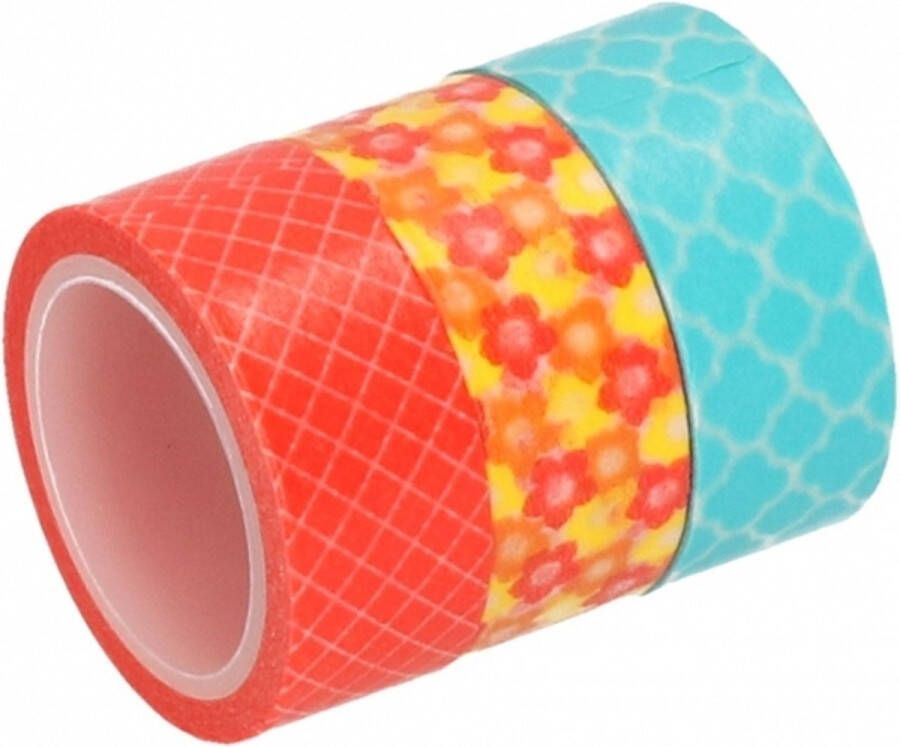 Merkloos Washi tape 3 rollen nr 3 Washi tape