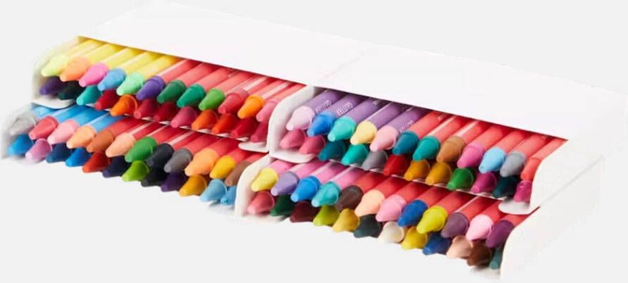 Waskrijtjes Colour Crayons 96 stuks Krijtjes Kleurtjes Creatief Tekenen Kinderen Kleuter Peuter Kleuren Neon Glitter Metallic Pearl