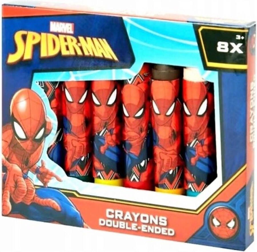 Waskrijtjes Spiderman Multicolor Was Set van 8 Wascokrijt Waskrijt Wascokrijtjes Waskrijtjes Cadeau Kerstcadeau Creatief Kleuren Tekenen aanmaakblokjes