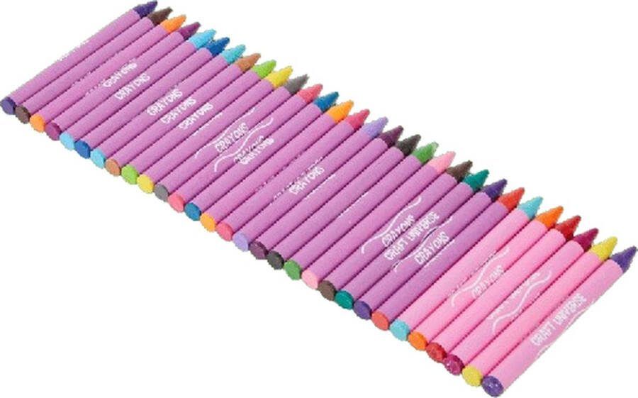 Waskrijtjes wasco 30 kleuren Inclusief 6 Glitter Krijtjes Multicolor Roze Wascokrijtjes Kerstcadeau Tekenen Kleuren