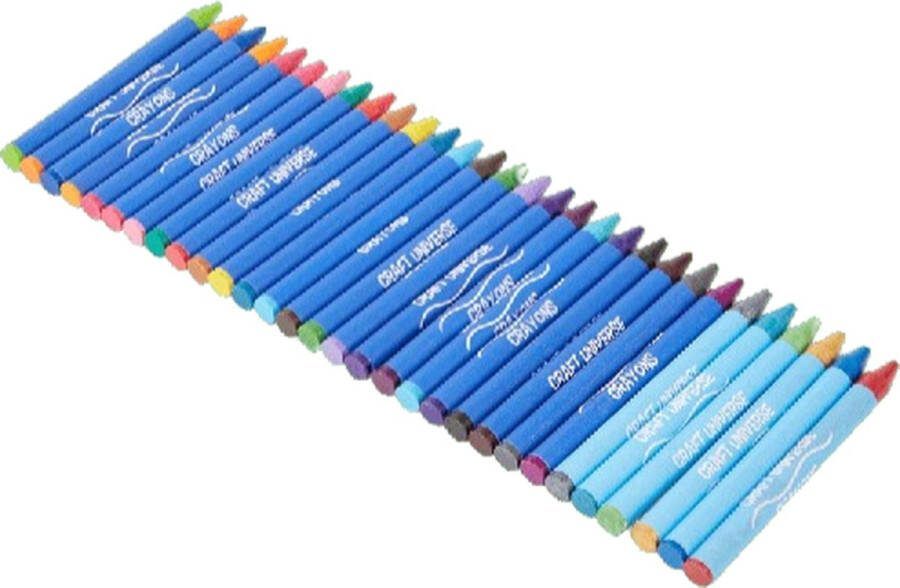 Waskrijtjes wasco 30 kleuren Inclusief 6 Metallic Krijtjes Multicolor Blauw Wascokrijtjes Kerstcadeau Tekenen Kleuren 1 Doosje