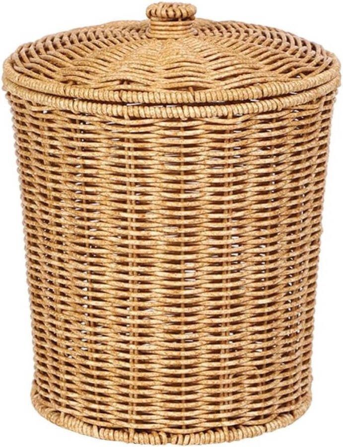 Wasmand vintage speelgoed opbergdoos grote wasmand met deksel broodmand zeegras kledingopbergmand