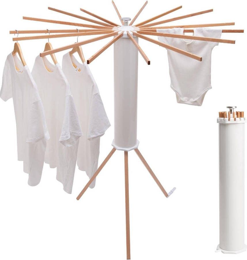 Wasrek droogrek wasrek inklapbaar droogrek inklapbaar droogtoren mooi design makkelijk op te bergen wit hout