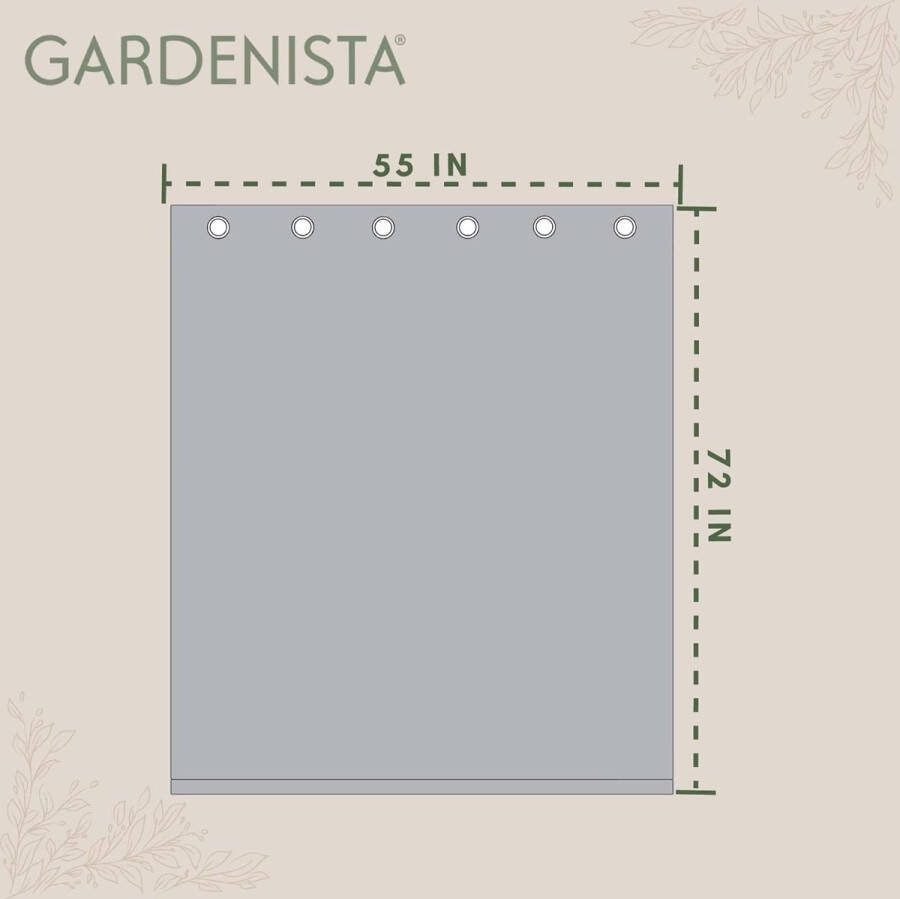 Waterafstotend outdoorgordijn met oogjes privéruimtes voor veranda terras tuintent serre pergola of balkon winddicht en zonwering (140 x 183 cm) grijs