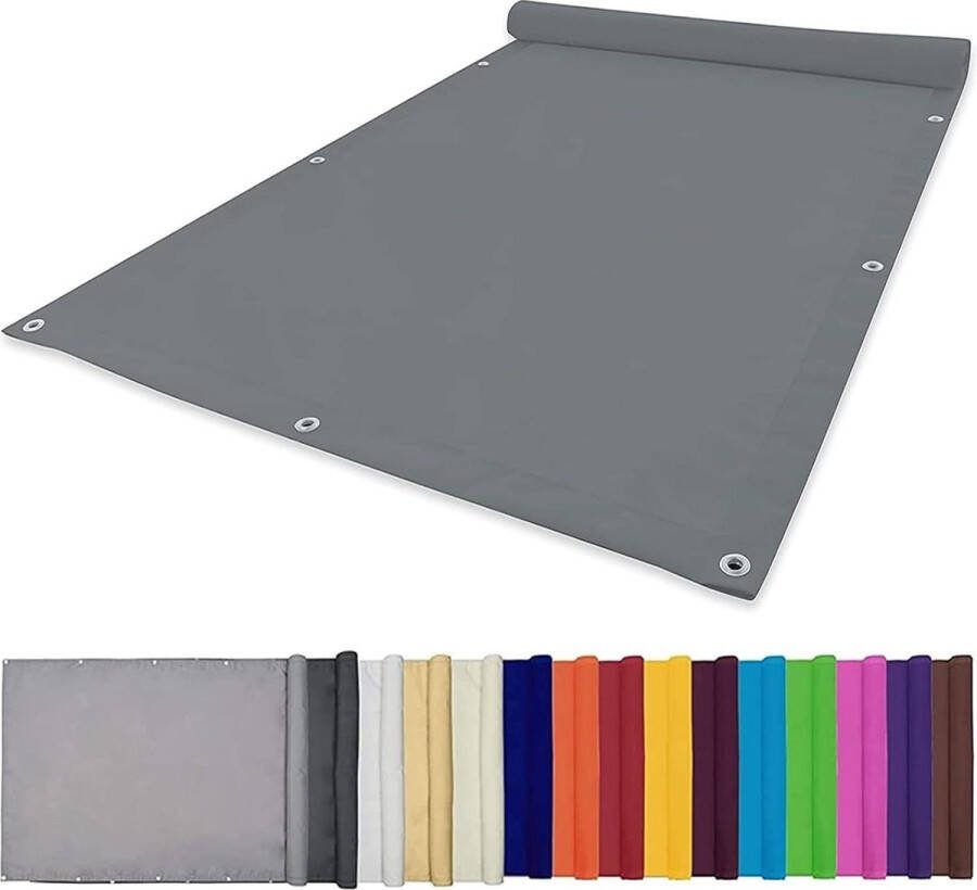 Waterdicht Schaduwdoek Rechthoek Zonnescherm Zeil 1.5x2M UV Bestendig Terras Schaduwdoek met Spantouwen Lichtgrijs