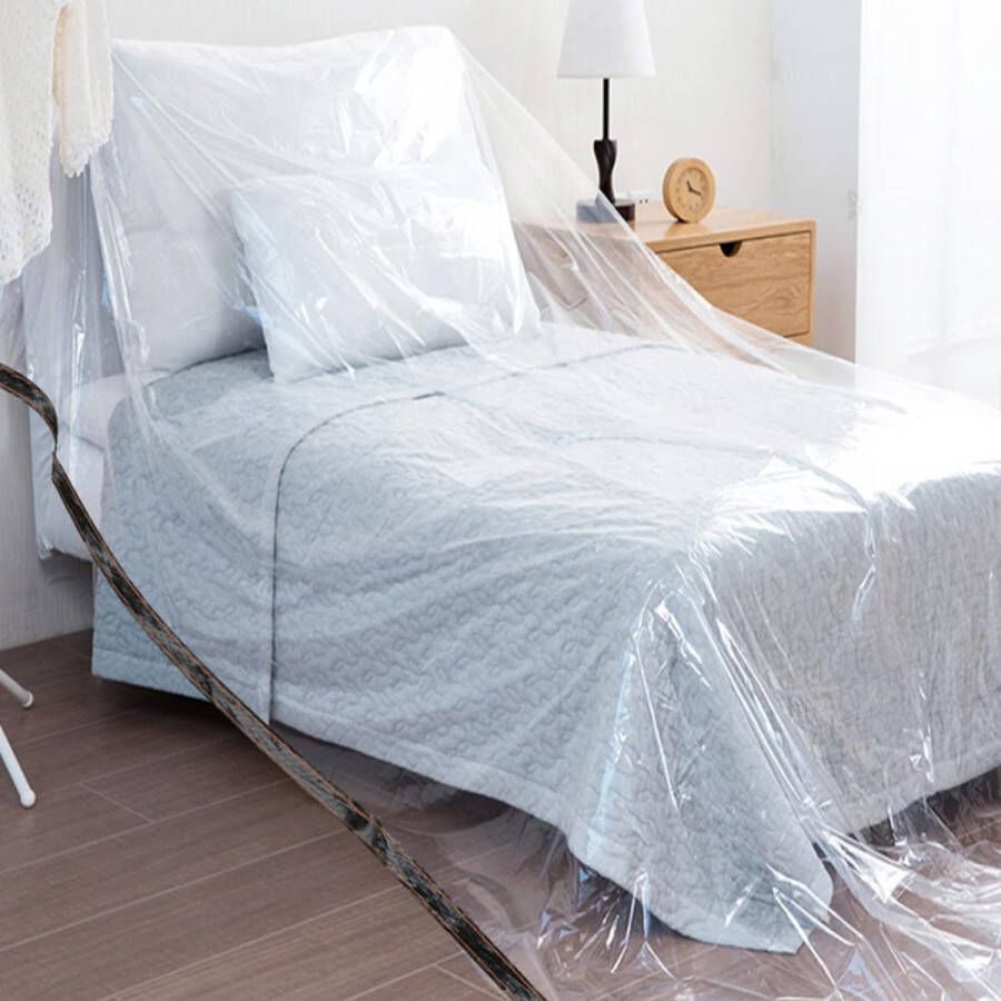 Waterdicht transparant zeil met ogen afdekzeil bouwfolie regenbescherming windscherm multifunctioneel waterdicht zeil tarp voor balkon plantenkas tuin inclusief zeilspanners (2 x 3 m)