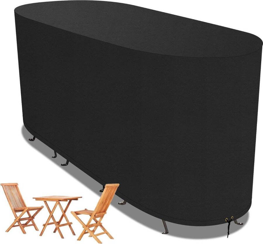 Waterdichte 420D Oxford-stof hoes voor terrasbistroset en buitentuinmeubelen Beschermhoes voor tuin bistroset 146 x 70 x 80 cm