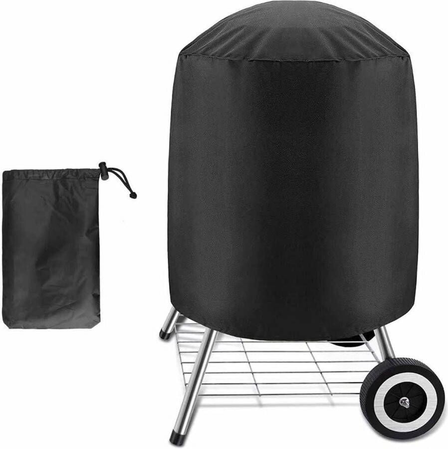 Waterdichte BBQ hoes Outdoor verticaal vat Rookovenhoes 210D Oxford stof Anti-UV Winddichte zijband 70 x 70 cm BBQ hoes rond
