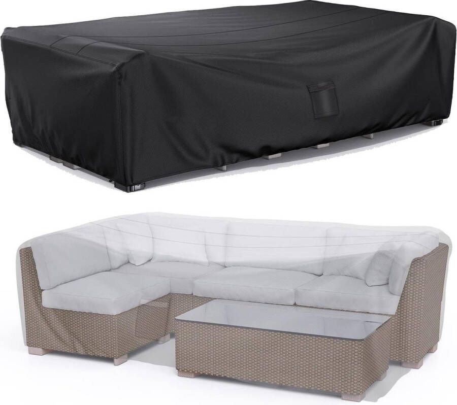 Waterdichte tuintafelhoes 200x160x70 cm tuinbankhoes voor buiten waterdichte Oxford-stof kofferbak tuinmeubelhoes ventilatierooster tafels en stoelen banken