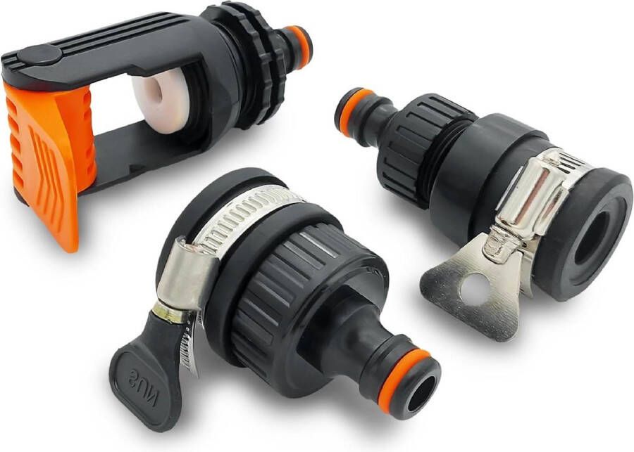 Waterdief universele kraanaansluitsleutel aanpasbare waterkraanaansluiting buitenkraan camper caravan boot adapterset waterdiefstalset Waterdief