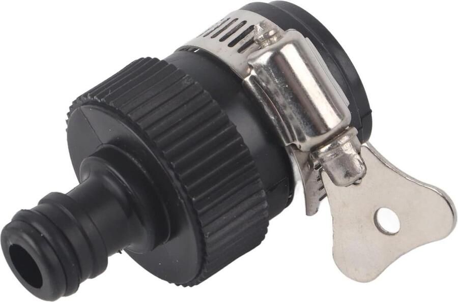 Waterdief Universele Waterkraan Slang Connector voor Auto Wassen Tuinslang Snelkoppeling Fitting Tap Adapter Diameter onder 20mm (zwart) Waterdief