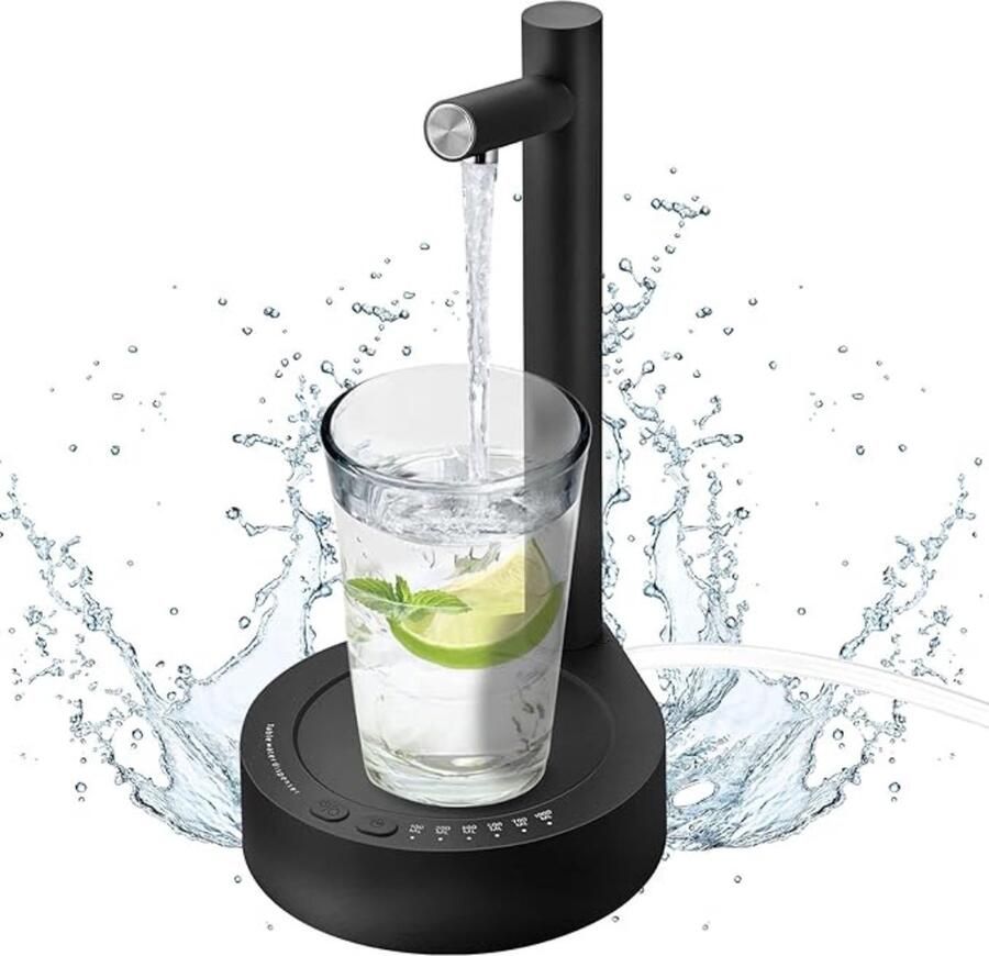 Waterdispenser USB Water Dispenser Met 6 Niveaus Watertap Voor thuis Kantoor op het Bureau Drink Waterpomp Zwart