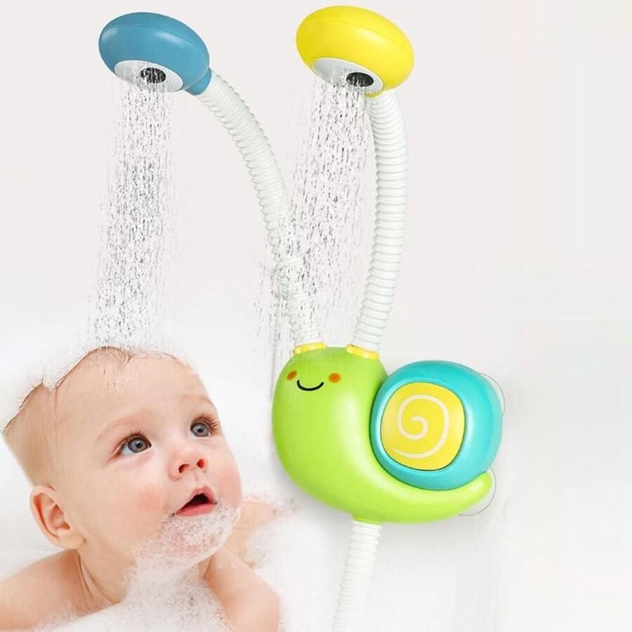 Waterdouche badspeelgoed Elektrische slak waterpomp douchekop Waterspeelgoed zwembad Kinderen 1-4 jaar