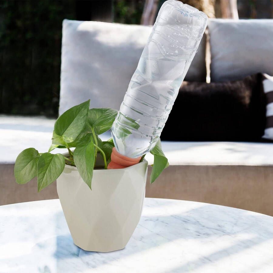 Waterdruppelaar 6 stuks Automatisch watergeefsysteem Geschikt voor petflessen van 15L Voor kamerplanten & balkonbakken Terracotta Watering Can