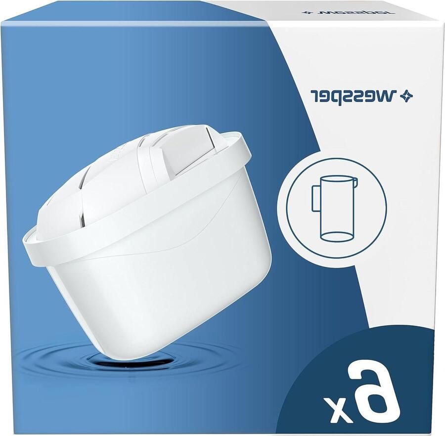 Waterfilter cartridge compatibel met Brita Maxtra waterkan 6 stuks met actieve kool en ionenwisselaarhars waterfilter