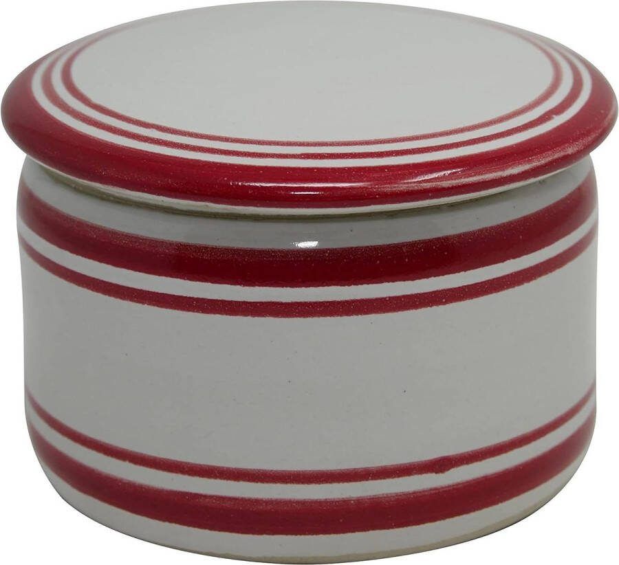 Watergekoelde keramische botervloot altijd verse en zachte boter voor het ontbijt ca. 250 g rouge Z-G 3 butter dish with lid