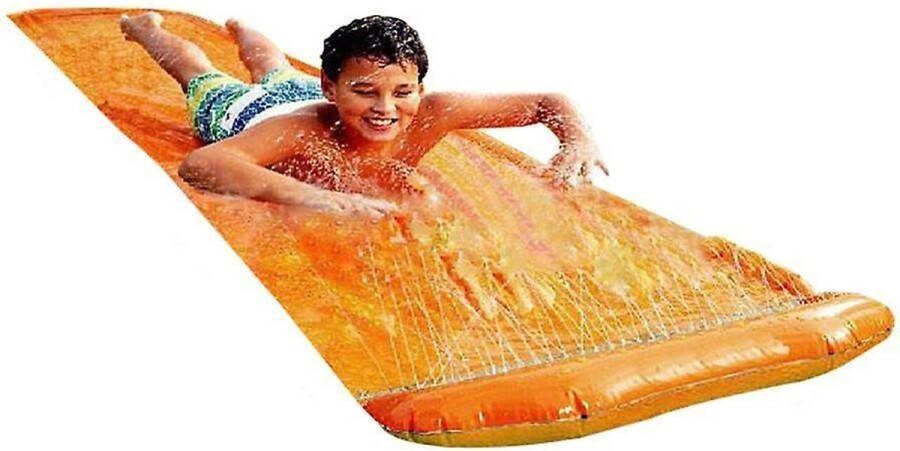 Waterglijbaan Single Slider Waterschuiver Opblaasbare tuinglijbaan met 3.6 meter lange waterkolom 360 x 70 cm Waterslide Tarp Aanmaakblokjes