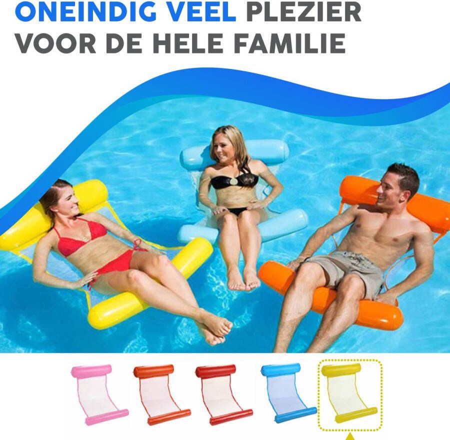 Merkloos Sans marque WaterHangmat Waterspeelgoed- Zwembad Opblaasbaar Geel