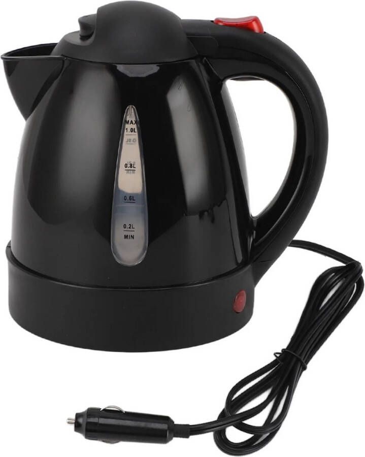 Waterkoker Auto Waterkoker 12V voor Onderweg Waterkoker Camping Zwart