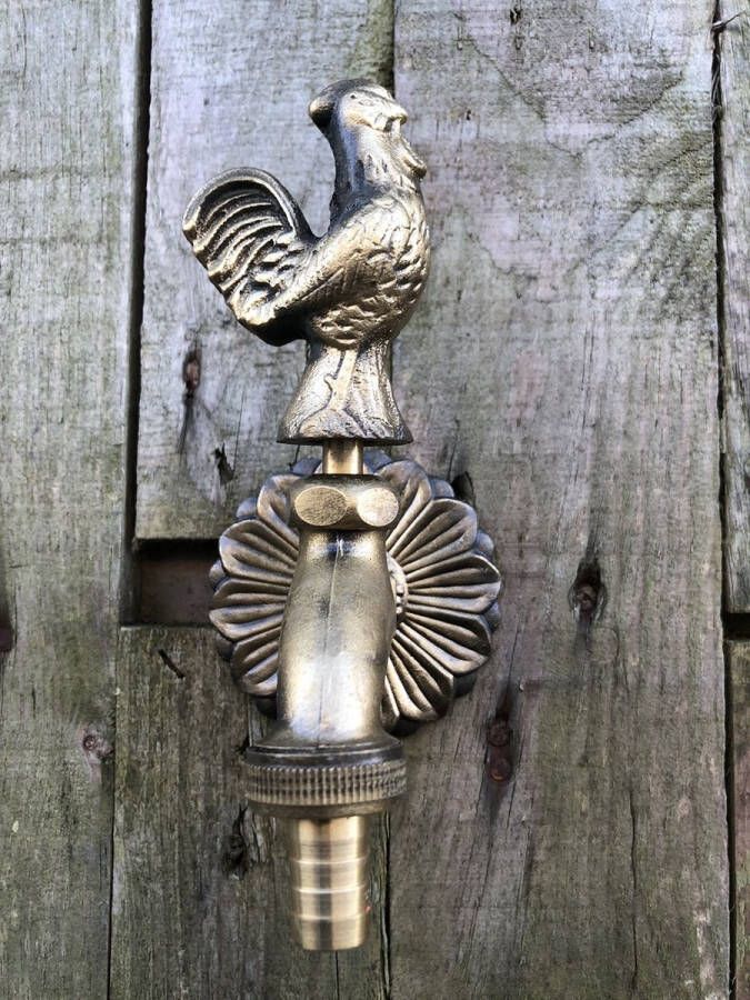 Waterkraan met mooie haan voor tuin fonteinen messing