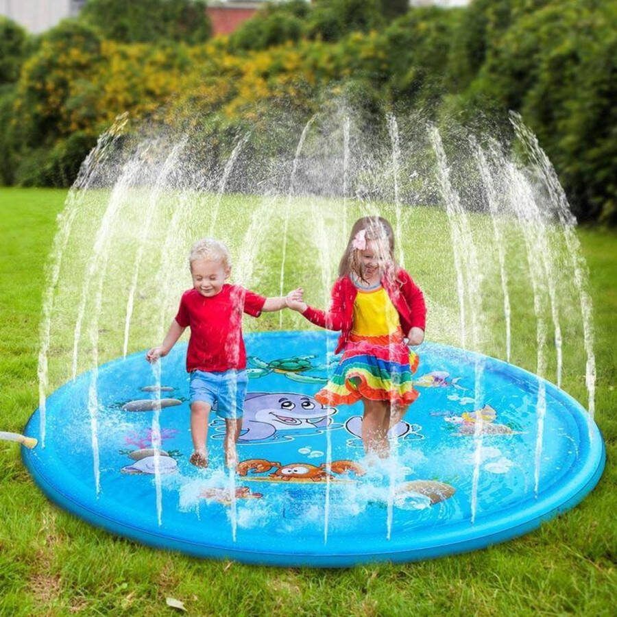 Watermat fontein Water speel Mat Pool spray Mat fontein Water mat speelmat waterspeelmat Watermat met Sproeiers Spelen met Water Waterspel Kinderzwembad