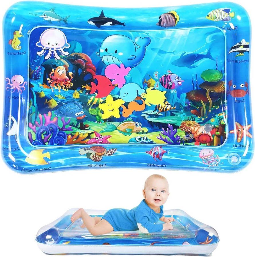 Watermat voor baby's opblaasbare speelmat met grappig activiteitenspeelcentrum Waterspeelmat