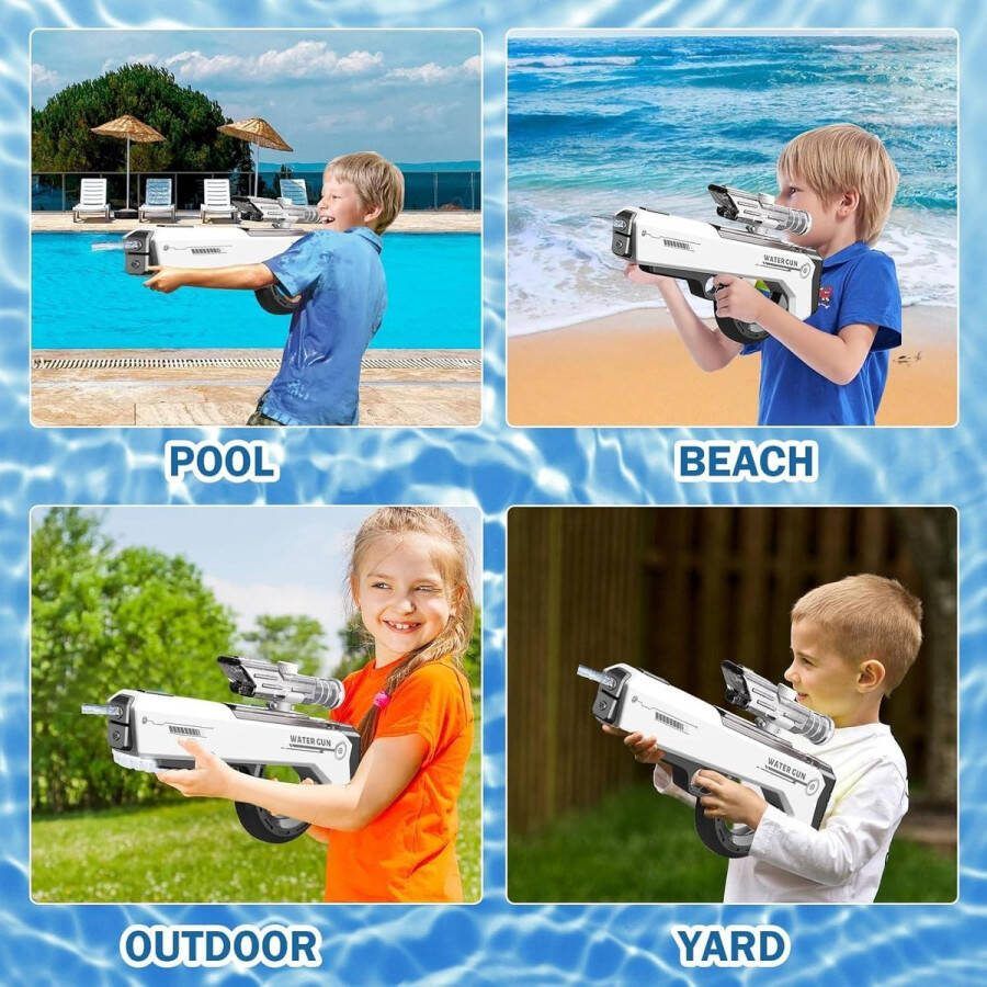Waternevelpistool Automatisch Klein 10 Meter Lang Bereik Voor Kinderen en Volwassenen Waterspeelgoed Grijs