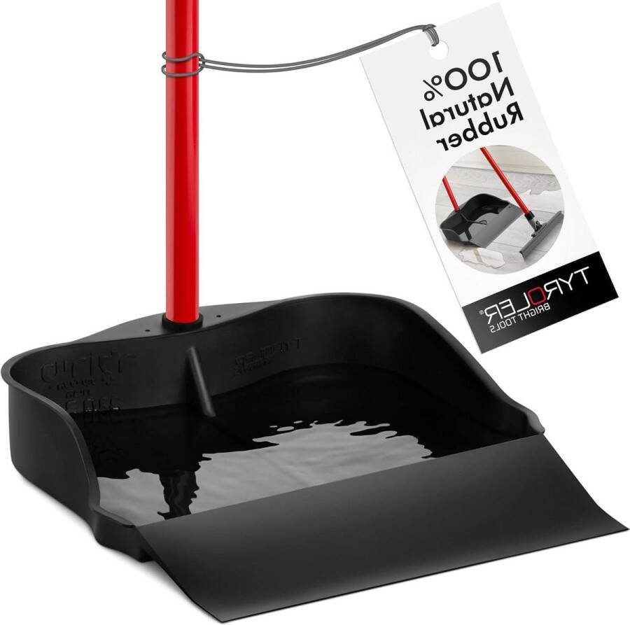 Waterpan 100% rubberen stofpan 105 cm aluminium anti-roest handvat Multifunctioneel voor droge en natte vloerreiniging binnen en buiten Compatibel met elke maat bezem en rakel