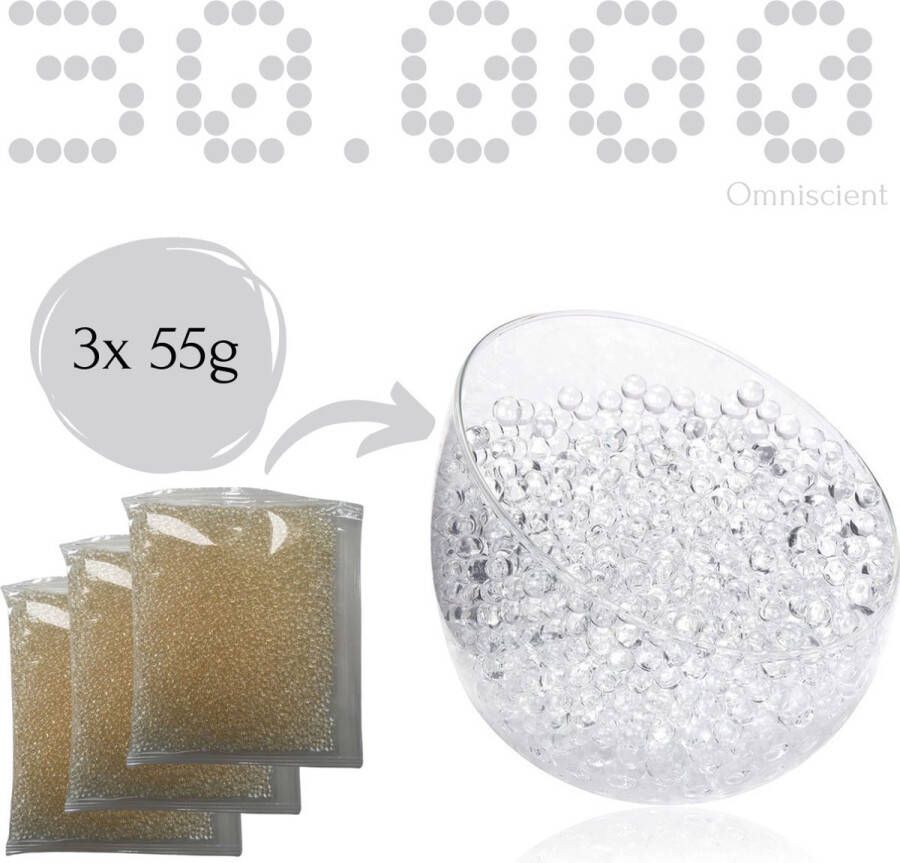 Waterparels Transparant 30.000 Stuks 165 gram 7 8 mm Gelballetjes Waterbeads Waterabsorberende Balletjes