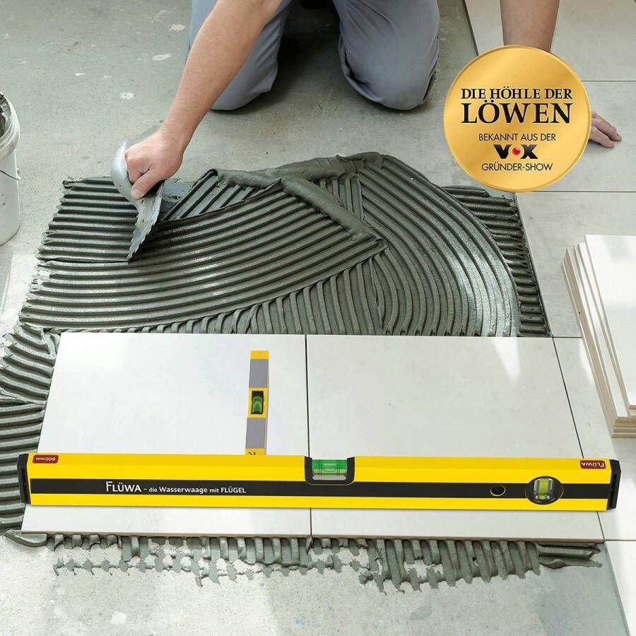 Waterpas 60 cm met vleugel egaliseren in twee richtingen incl. hoekfunctie aluminium magnetisch