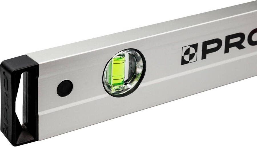 Waterpas 60cm Geanodiseerd Hardheid 9 op de schaal van Mohs Ergonomisch profiel en ERS+ Antischokabsorberende eindkappen Zilverkleurige PRO800