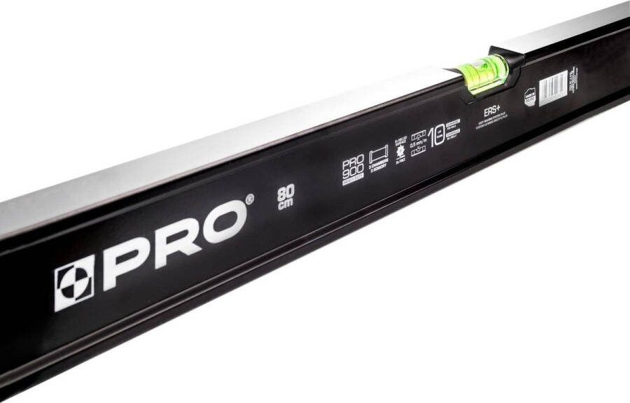 Waterpas 80cm Zwaar Gebruik Gefreesd Ergonomisch Profiel ERS+ Antischok Absorberend Zwart