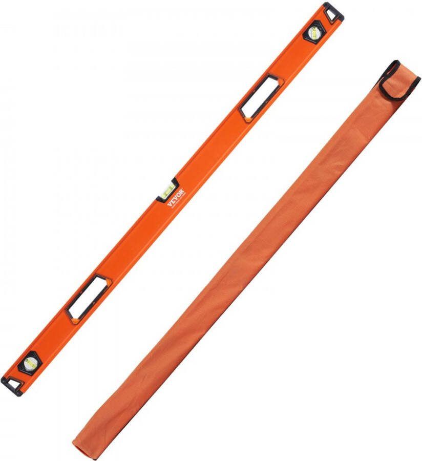 Waterpas aluminium magnetische waterpas 1222 mm 3 niveaus 45 graden hoek horizontaal en verticaal 0 5 mm m incl. nylon opbergtas Professionele waterpas
