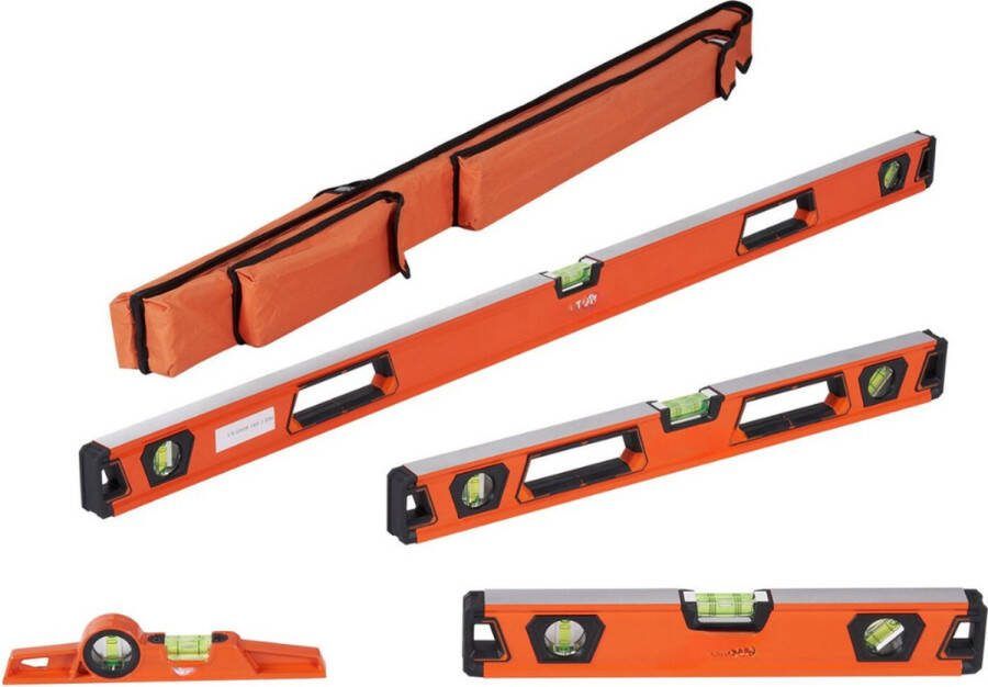Waterpas Magnetisch Horizontaal & Verticaal 45 Graden Hoek Opbergtas Professionele Waterpasset