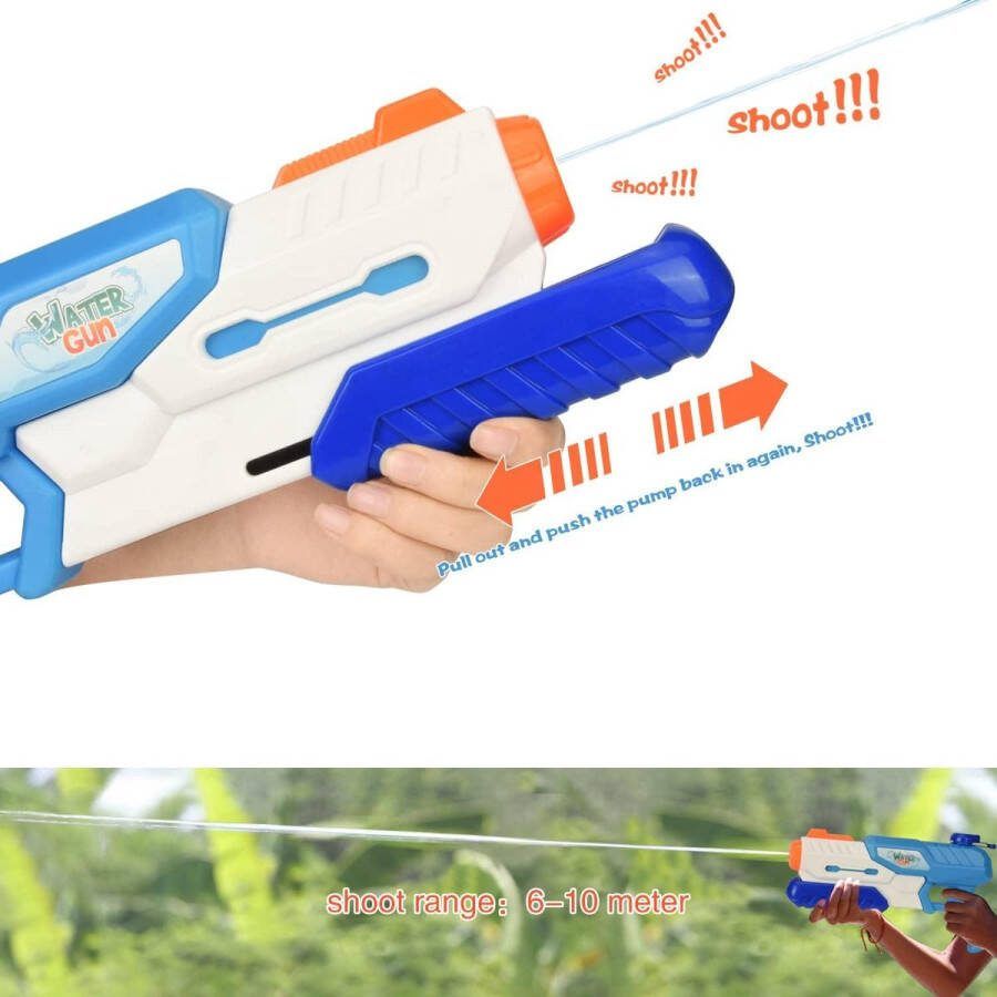 Waterpistolen 2 stuks krachtig waterspuitpistool 600 ml zomerfeest speelgoed 10 meter bereik