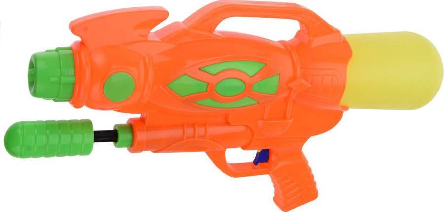 Waterpistolen waterpistool oranje 47 cm- met pomp kinderspeelgoed waterspeelgoed van kunststof waterpistolen met pomp