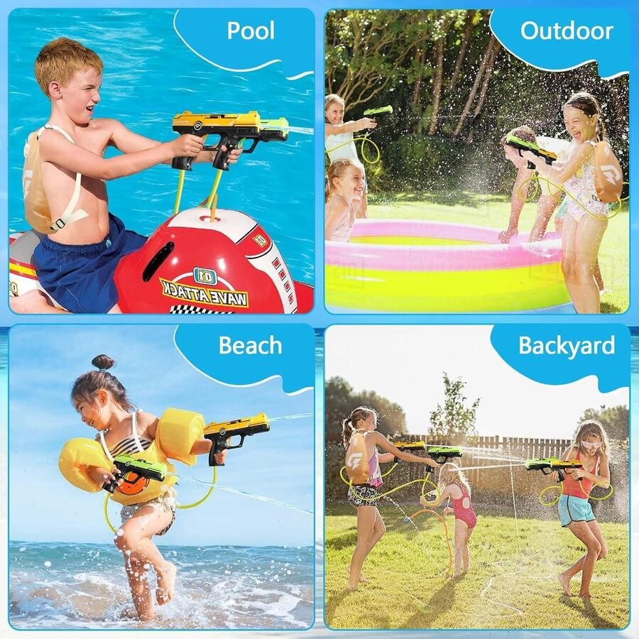 Waterpistool Elektrisch 2100cc Grote Capaciteit Voor Zwembad Strand Volwassenen Kinderen Buiten Activiteiten